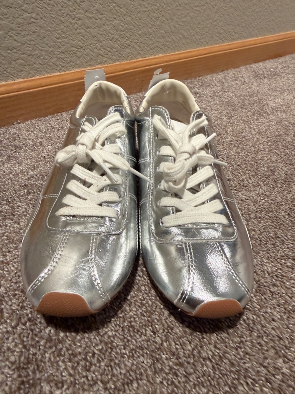 J. Crew Rec Metallic Leather Sneakers
